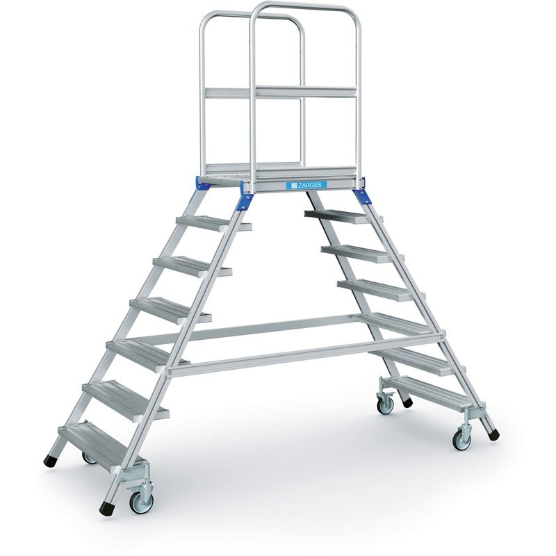 1 - Telineet Huoltotaso, kaksipuolinen Kevytmetalli 2 x 7 tason kork 1,68