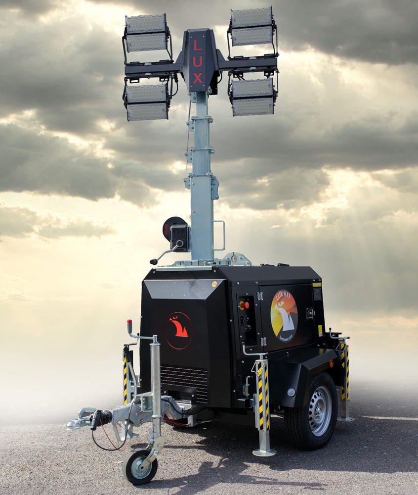 1 - Valaistus Valomasto 8,5m liikennetrailerilla