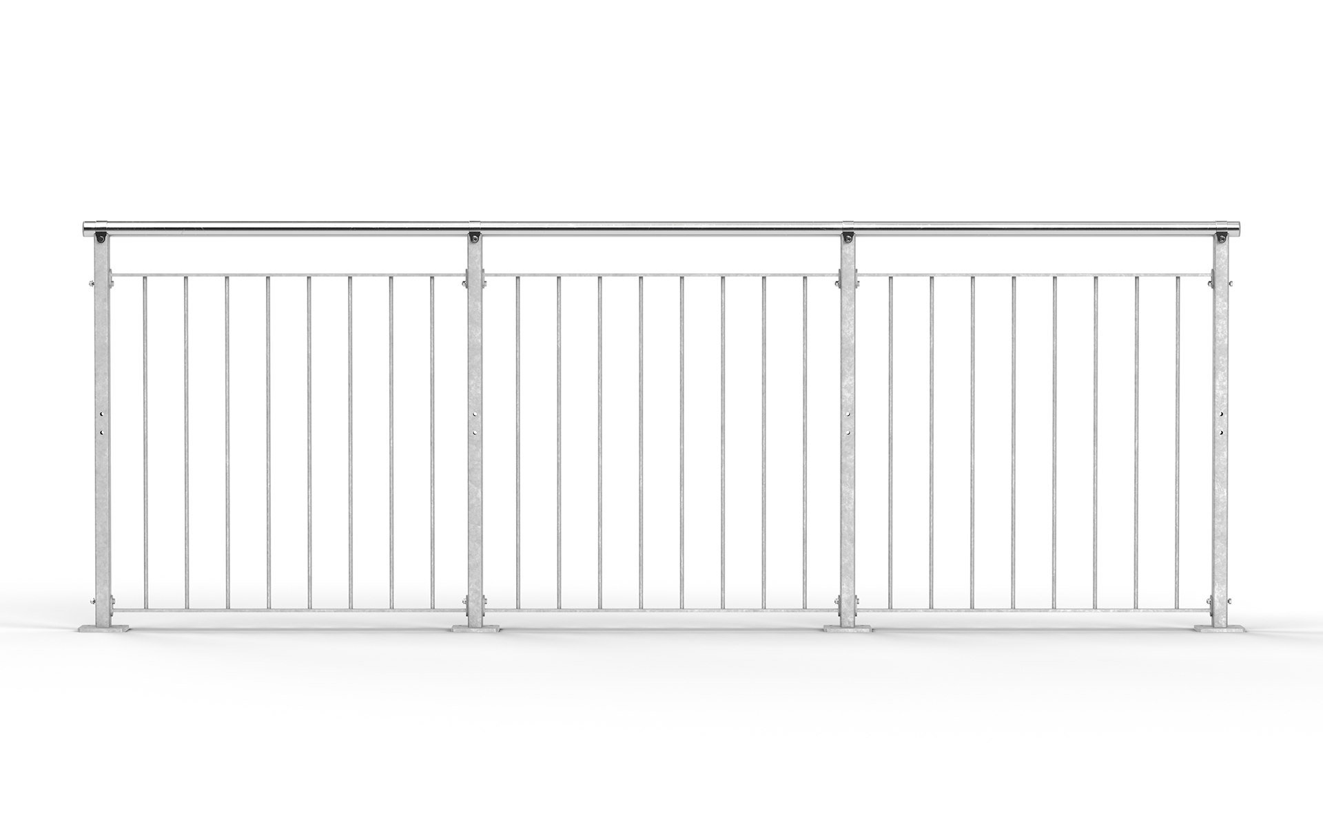 Ritilämatot ja tasoritilät Pyörötankokaide sinkitty päällekiinnitys 1100mm