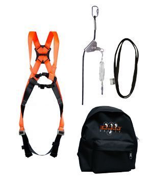 1 - Kattoturva PUTOAMISSUOJAINPAKETTI FALLSAFE EKMAN FS102-15 BASIC, valjaat + köysi 15 m + liukutarr., reppu