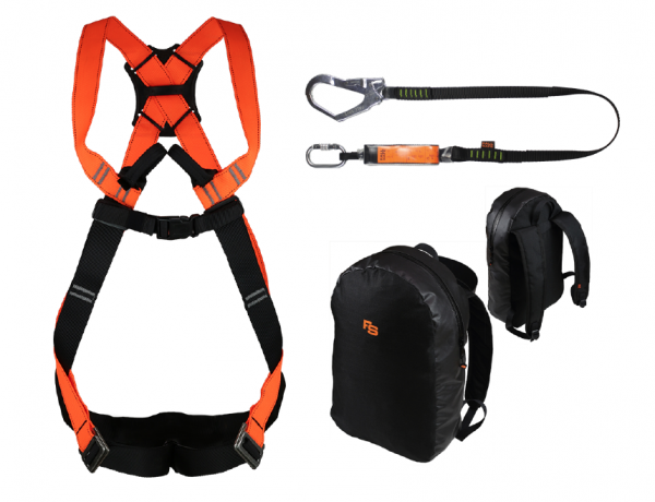 1 - Kattoturva NOSTOKORIPAKKAUS FALLSAFE EKMAN, valjaat, liitosköysi 1,5 m, reppu