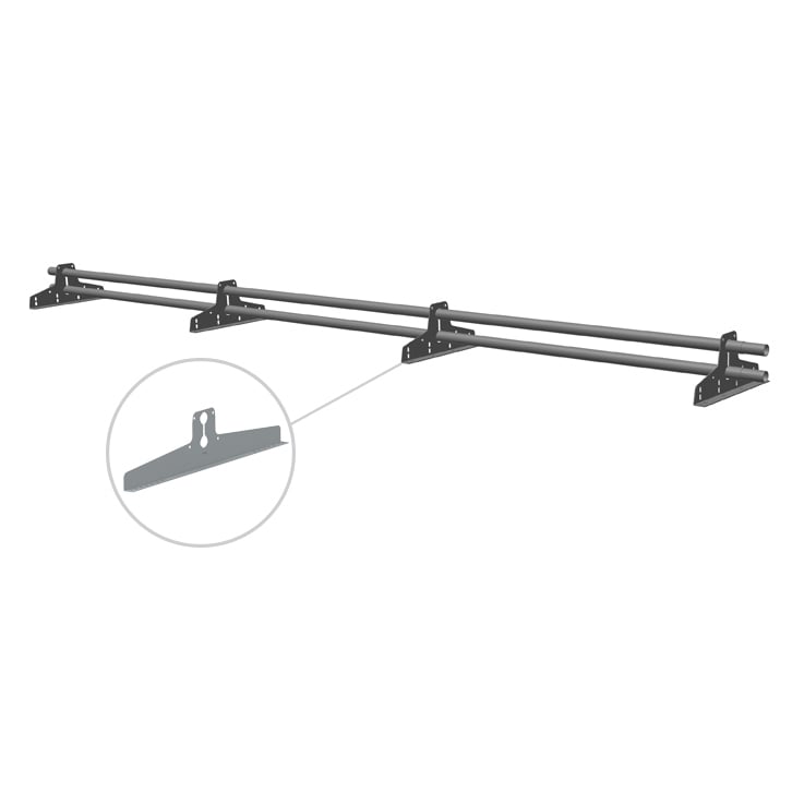 1 - Kattoturva Lumiestepaketti peltikatolle, 3 m, pitkä ruodeväli