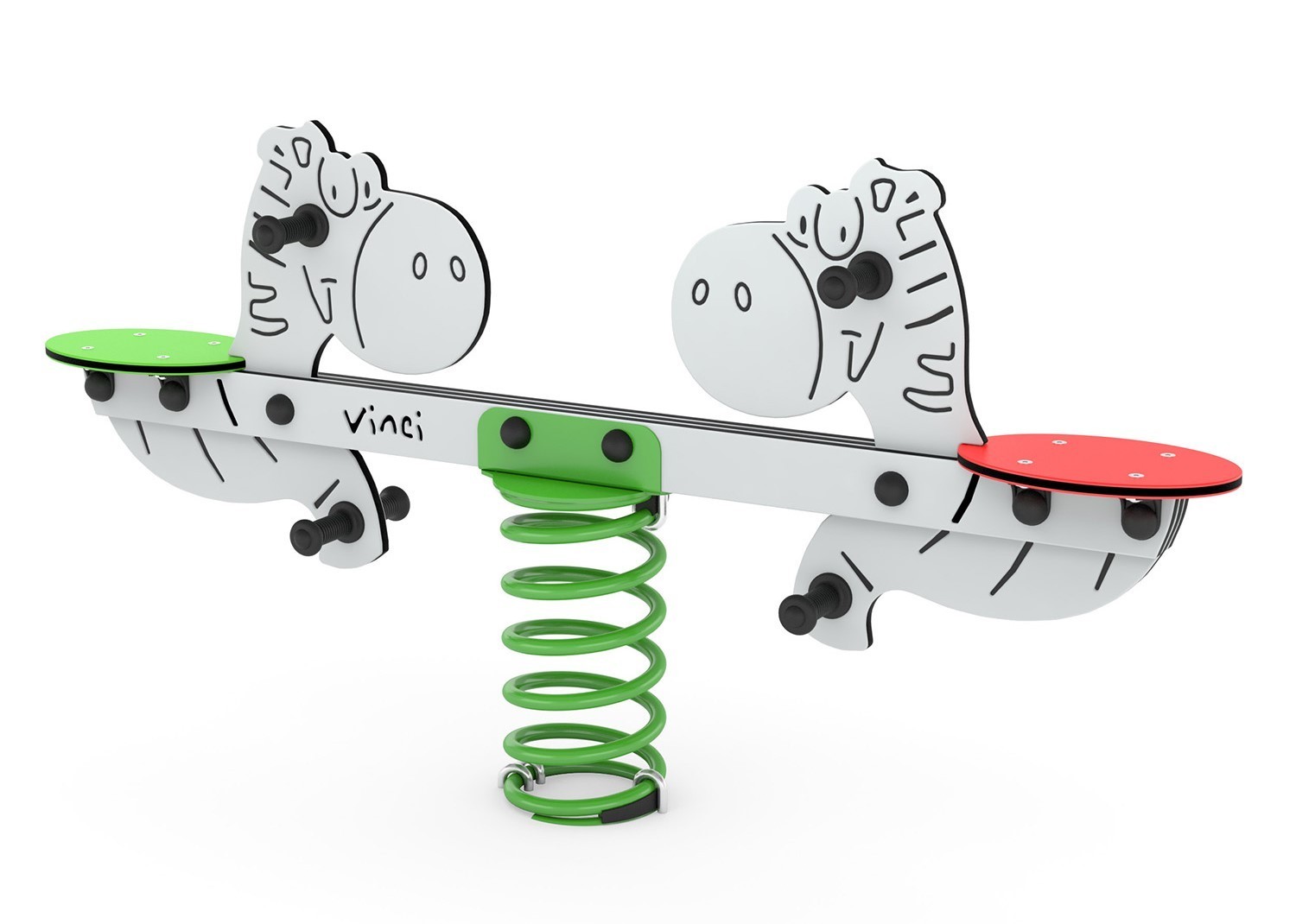 1 - Leikkivälineet Jousikeinu 2 Seepraa