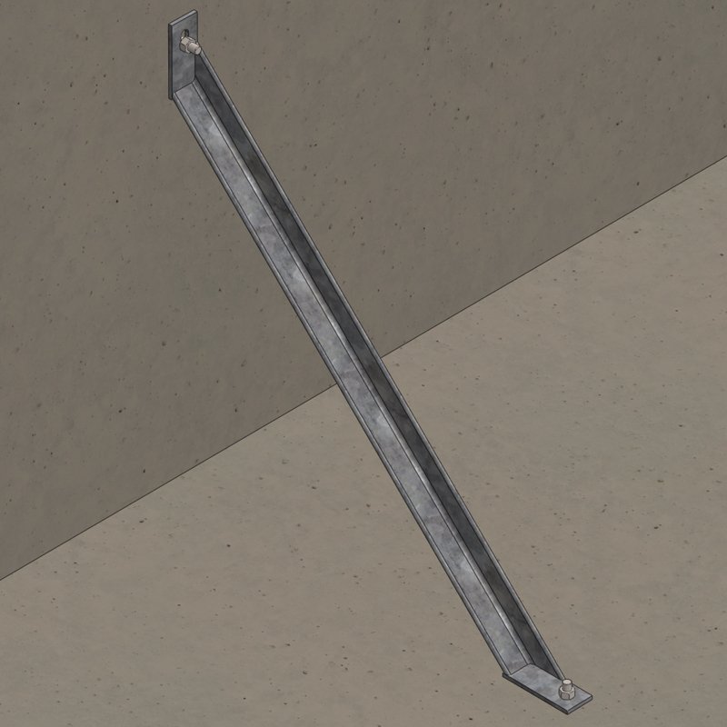 Betonirakentaminen Kuorielementtituki Kuumasinkitty 1200mm