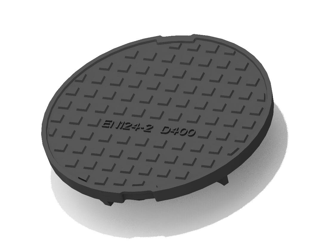 Valurauta kaivonkannet 315 optimoitu lukittuva D400 umpikansi