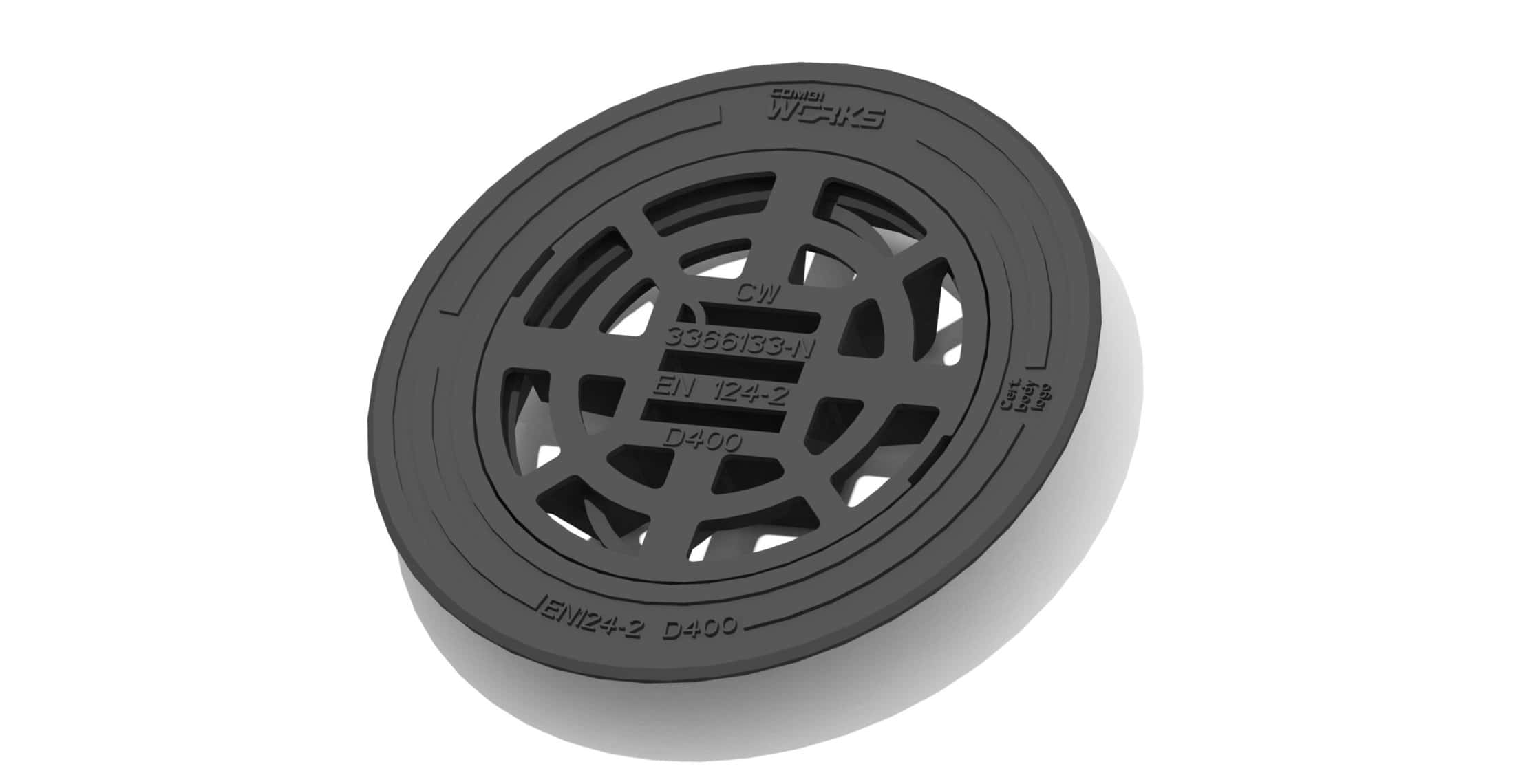 1 - Valurauta kaivonkannet 315 optimoitu lukittuva D400 kehys ja sadevesikansi