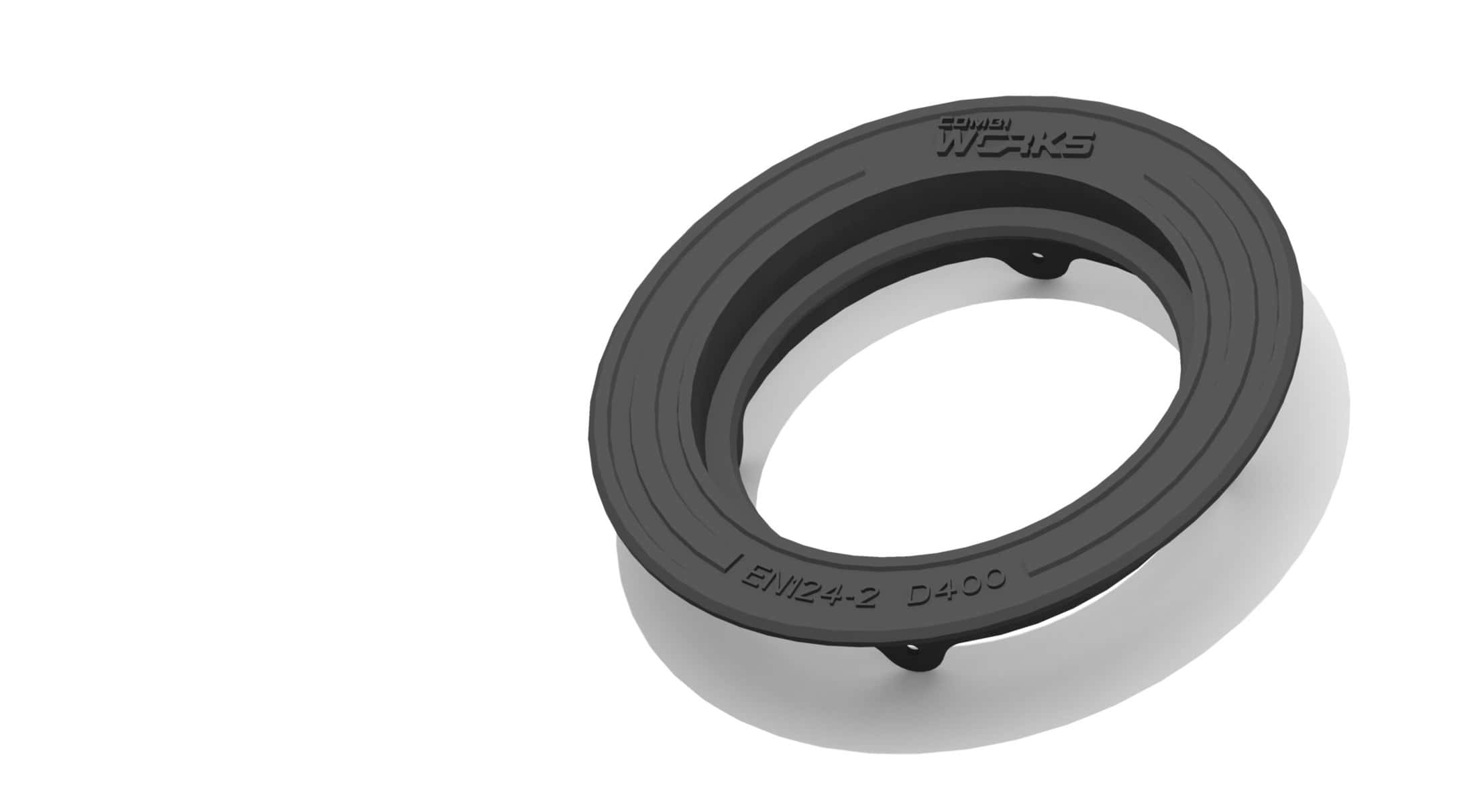 Valurauta kaivonkannet 315 normaali lukittuva D400 kehys