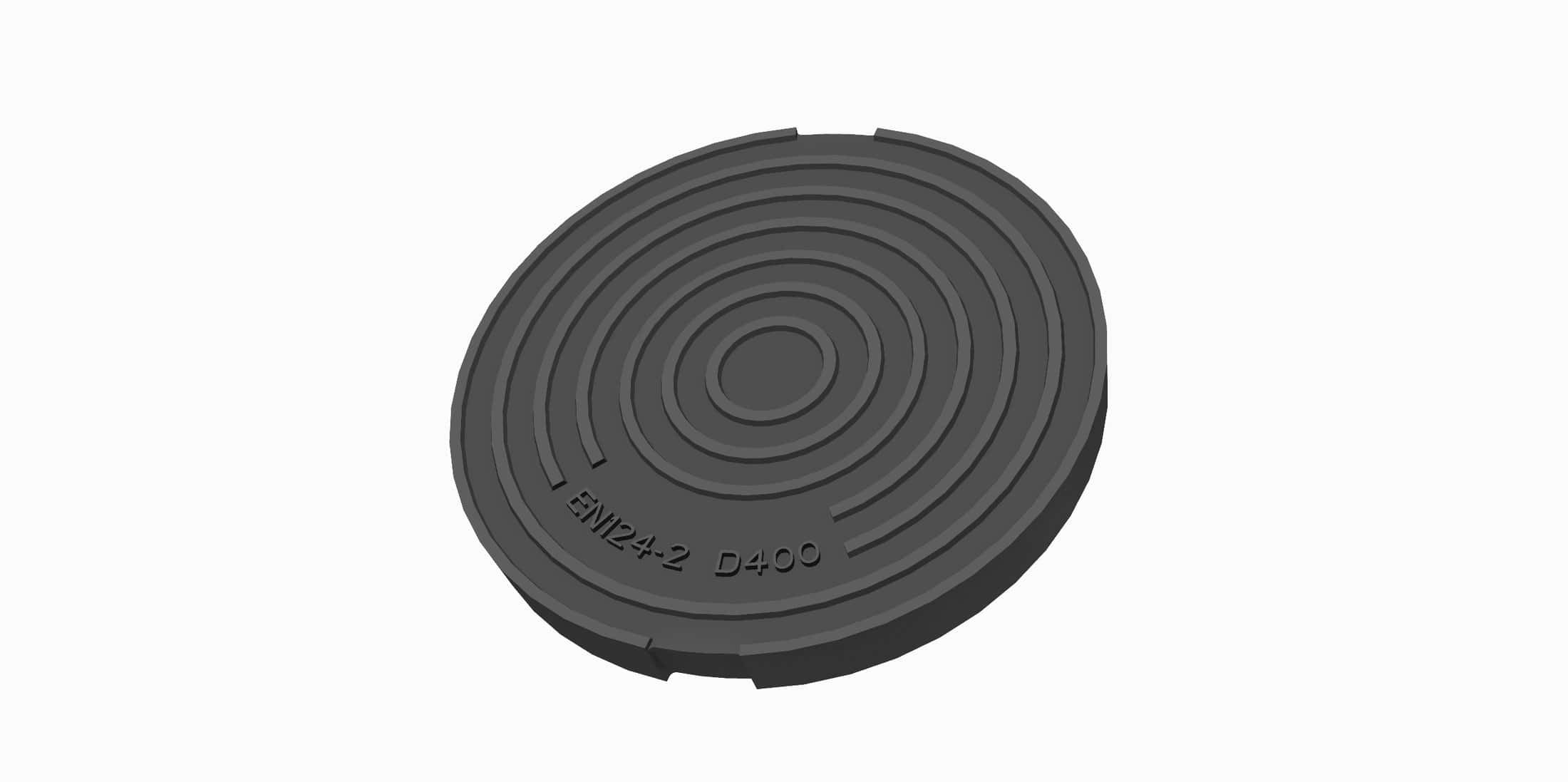 Valurauta kaivonkannet 315 normaali lukittuva D400 umpikansi