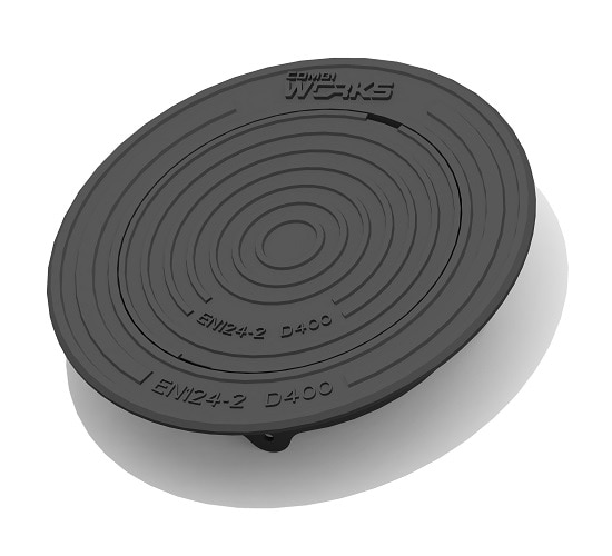 Valurauta kaivonkannet 315 normaali lukittuva D400 kehys ja umpikansi