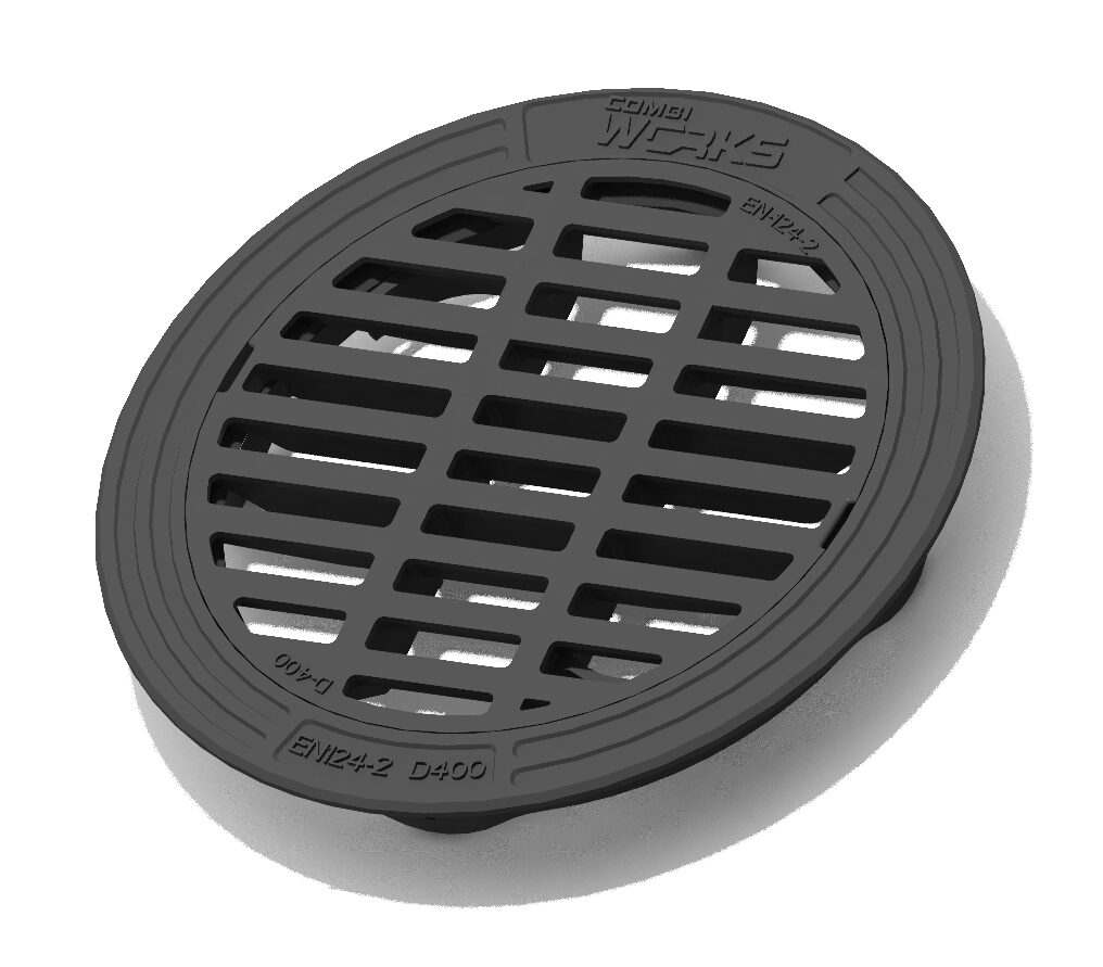 1 - Valurauta kaivonkannet 500 normaali lukittuva D400 kehys ja sadevesikansi