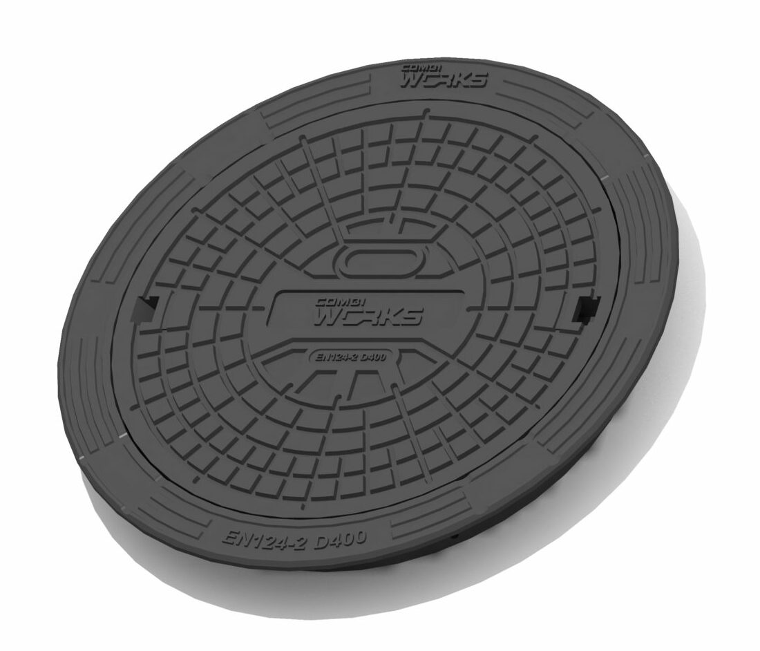 Valurauta kaivonkannet 630 D400 lukittuva kelluva kehys ja umpikansi