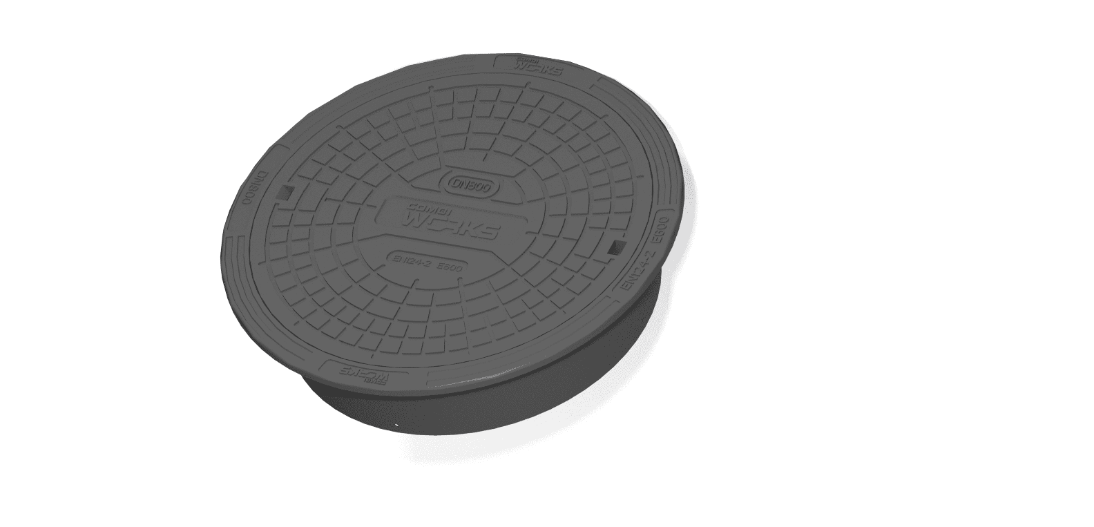 1 - Valurauta kaivonkannet 800 E600 lukittuva kelluva kehys ja umpikansi