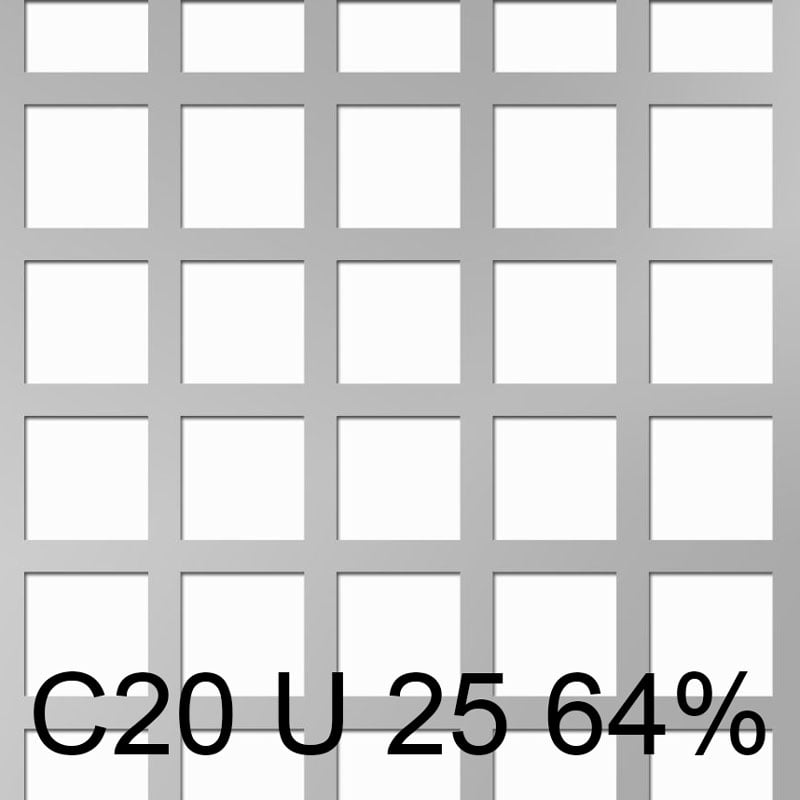 1 - Teräs reikälevyt Teräs 2x1000x2000mm C20 U25 64.0%