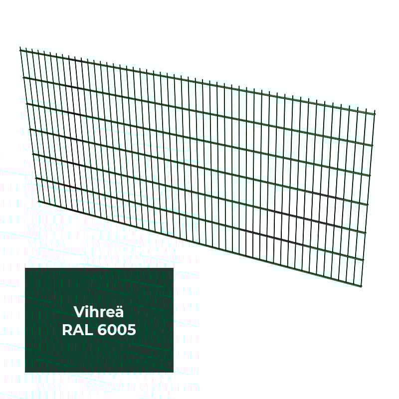 Kolmilanka-aita irto-osat Kolmilankaverkko-aita 2DS Elementti 8/6/8 Vihreä 1430mm