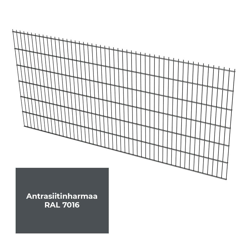 Kolmilanka-aita irto-osat Kolmilankaverkko-aita 2DS Elementti 8/6/8 Antrasiitinharmaa 1430mm
