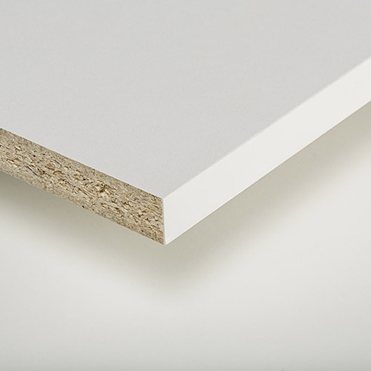 Puu ja kipsilevyt Melamiini hyllylevy 16x585x2750 Valkoinen 2-sivu list