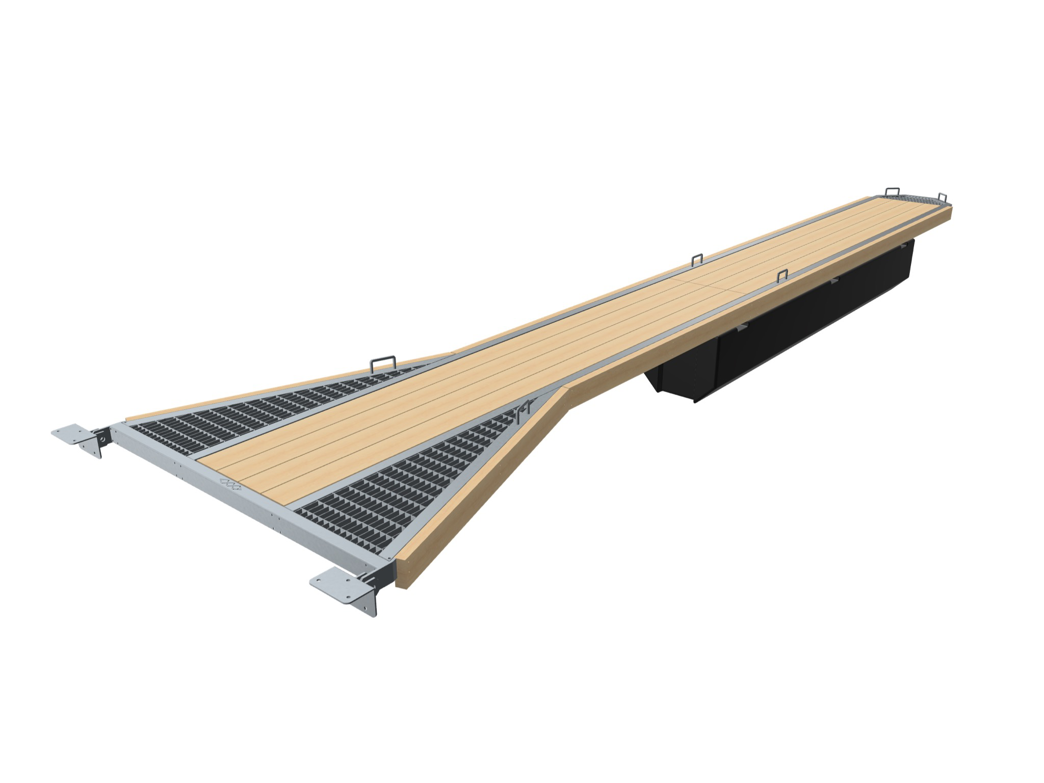 Satamatarvikkeita Mammuttipuomin runko 8m (puukansi- ja törmäyssuojilla)