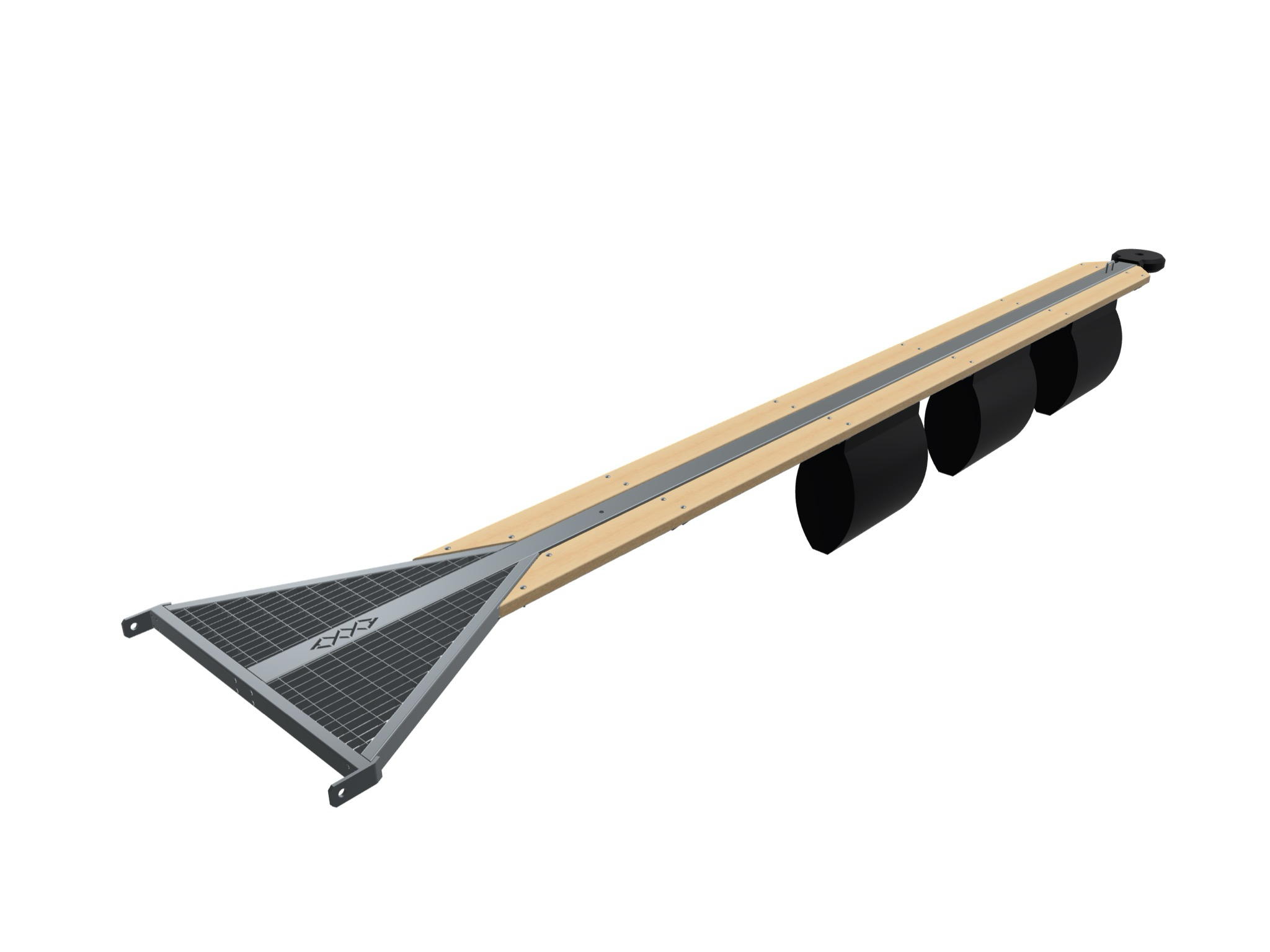 1 - Satamatarvikkeita Käveltävän venepuomin runko 6m (laudoitettu)