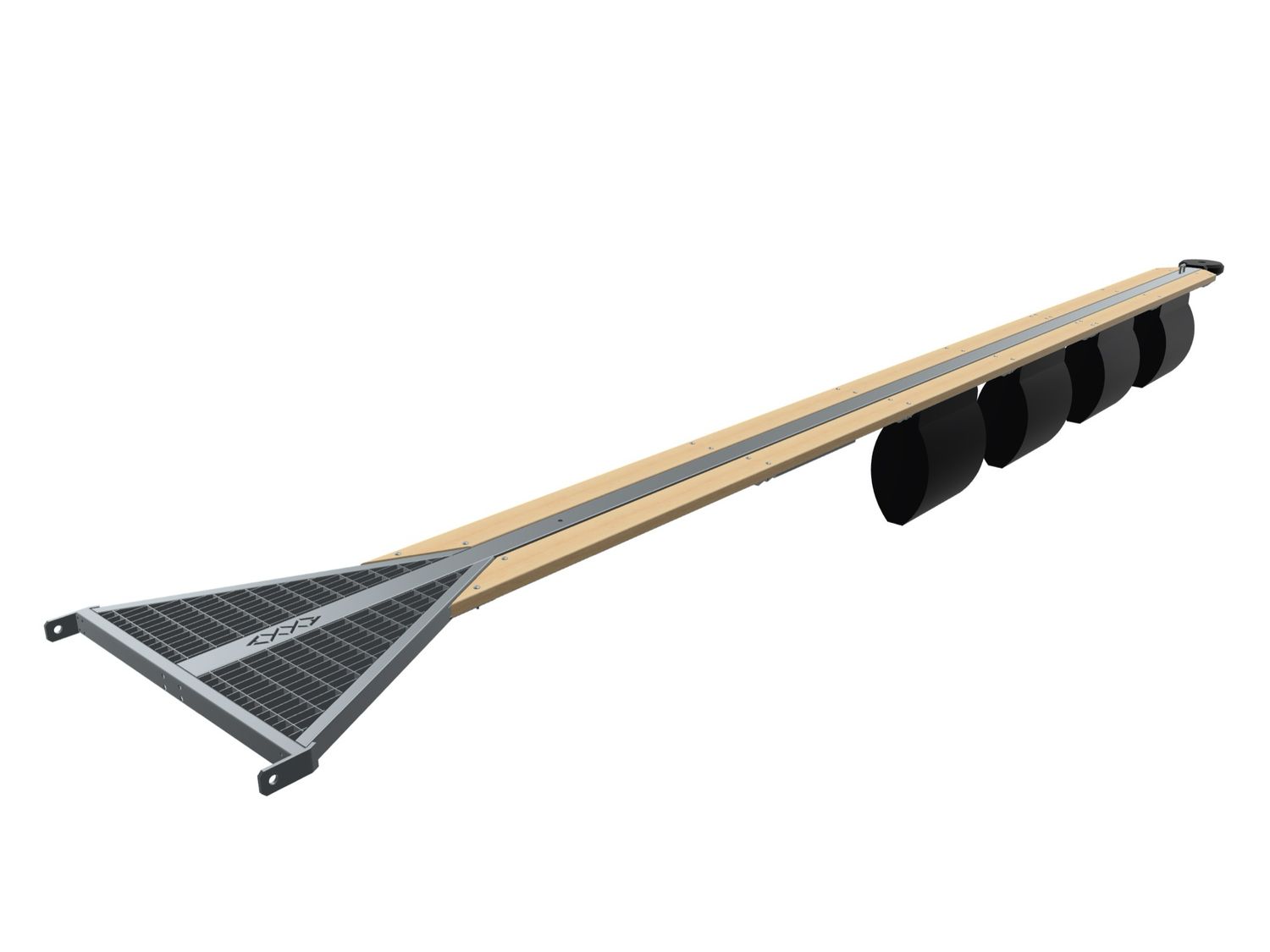 1 - Satamatarvikkeita Käveltävän venepuomin runko 8m (laudoitettu)