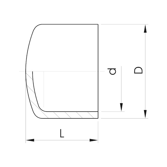 1 - Putkenosat Päätyhattu PVC-U 63mm
