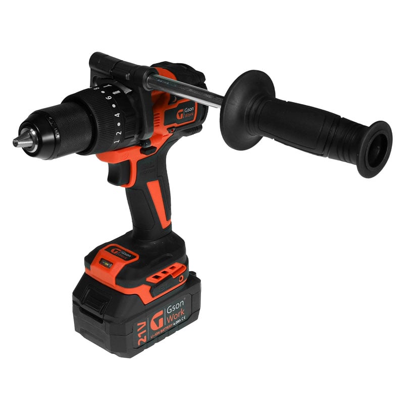 Työkalut Iskuporakone GW100 kahdella akulla + metalliporanterä setti (Toimitus veloituksetta)
