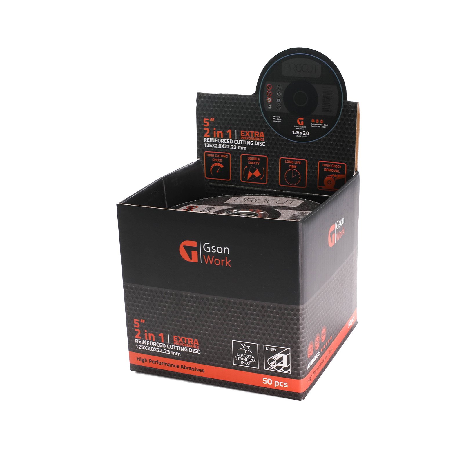 1 - Työkalut Katkaisulaikka 125mm x 2.0mm x 22,23mm 300kpl (Toimitus veloituksetta)