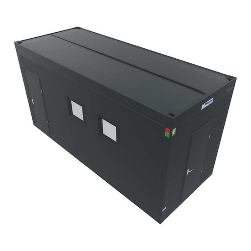 1 - Työmaakontit 20’ saniteettikontti plus line vaaleanharmaa – RAL 7035