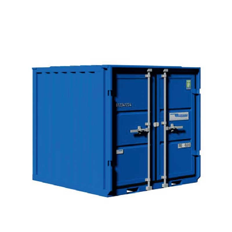 1 - Työmaakontit 10’ varastokontti sininen – RAL 5010