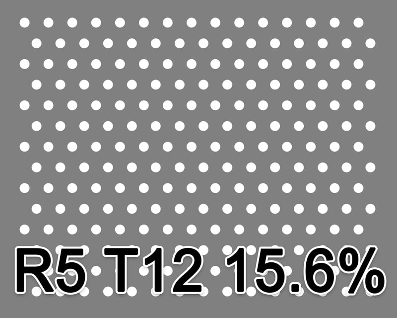Sinkityt reikälevyt Sinkitty 0.7x1000x2000mm R5 T12 15.6%