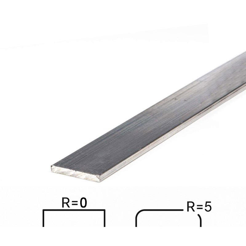 Lattateräkset Alumiini 80x10mm 6000mm kulmat pyöristetty 5mm