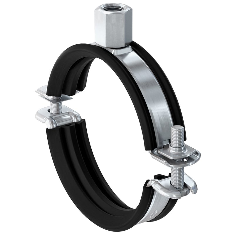 1 - Putken kiinnitys fischer putkikannake FRS-L Universal 53-59mm M8/10 äänieristetty kahdella ruuvilla pikalukolla 25kpl