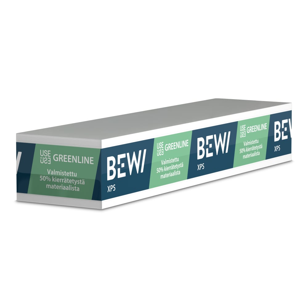 Putken eristeet Eristelevy Bewi XPS Greenline XPS300, 100 mm puolipontti P5,58M2