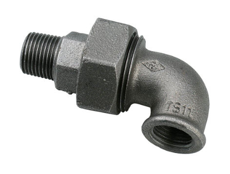 1 - Putkenosat Kartioliitinkulma R 1/2" MUSTA 90AST.