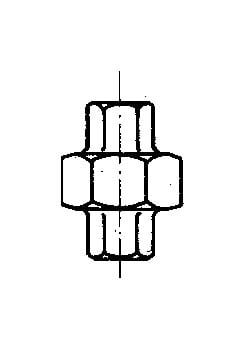 1 - Putkenosat Kartioliitin sisäkierre R 3 (DN80)/MUSTA