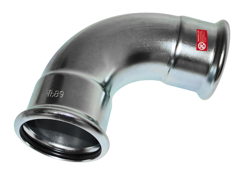 Putkenosat Puristuskäyrä 90° Sinkitty 76.1mm M-press
