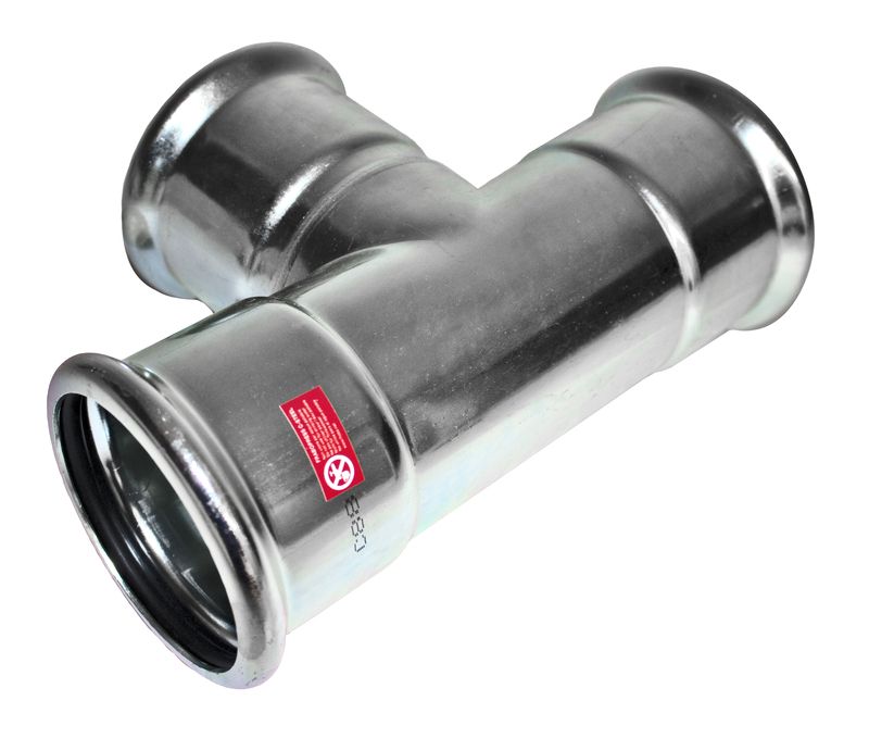 Putkenosat Puristus T-haara Sinkitty 88.9mm 88,9x88,9x88,9mm M-press