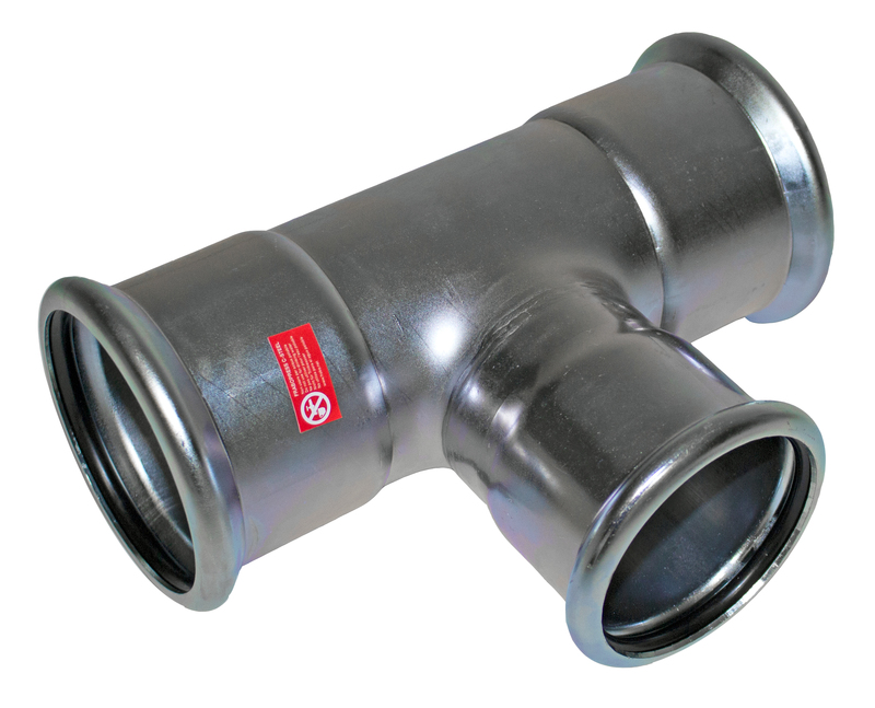 Putkenosat Puristus T-haara Sinkitty 76.1mm 76,1x54x76,1mm M-press