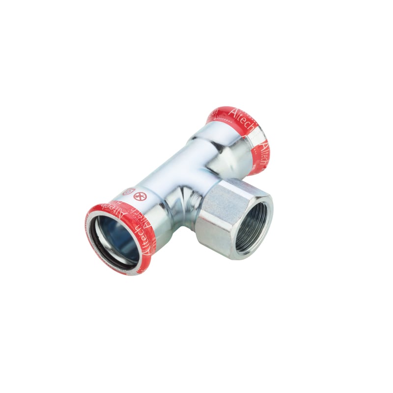 Putkenosat Puristus T-haara muhvi-kierre Sinkitty 18mm 1/2" SK M-press