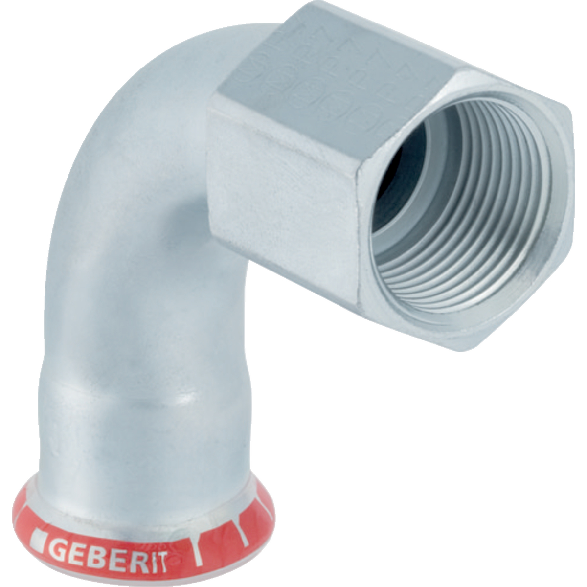 1 - Putkenosat Puristuskäyrä muhvi-kierre 90° Sinkitty 15mm 3/8" SK 
