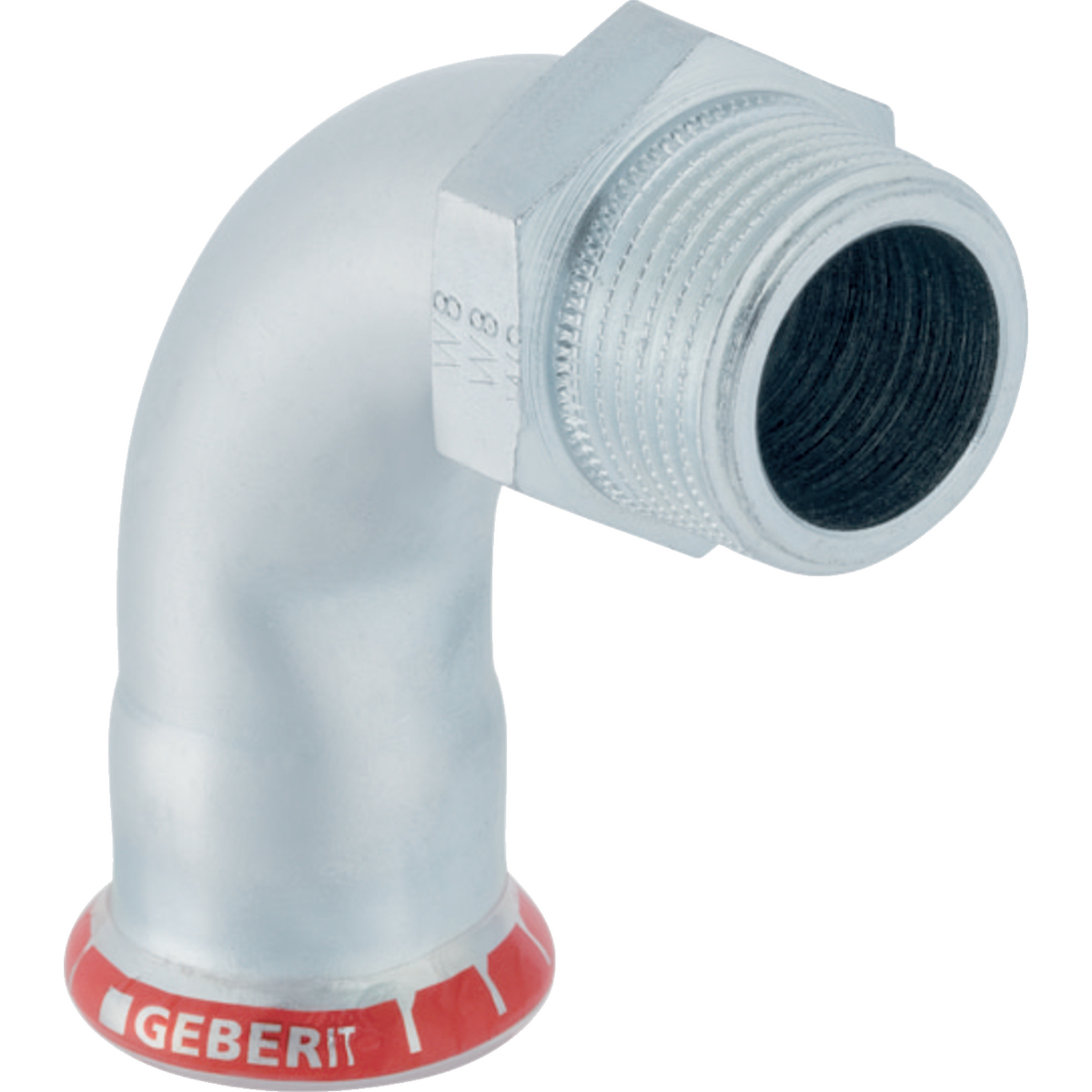 1 - Putkenosat Puristuskäyrä muhvi-kierre 90° Sinkitty 12mm 3/8" UK 
