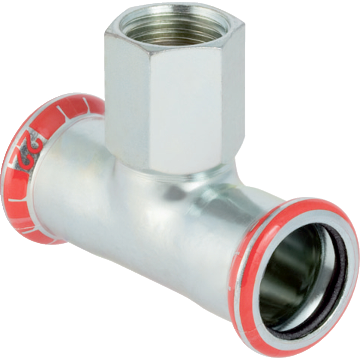 Putkenosat Puristus T-haara muhvi-kierre Sinkitty 12mm 1/2" SK 