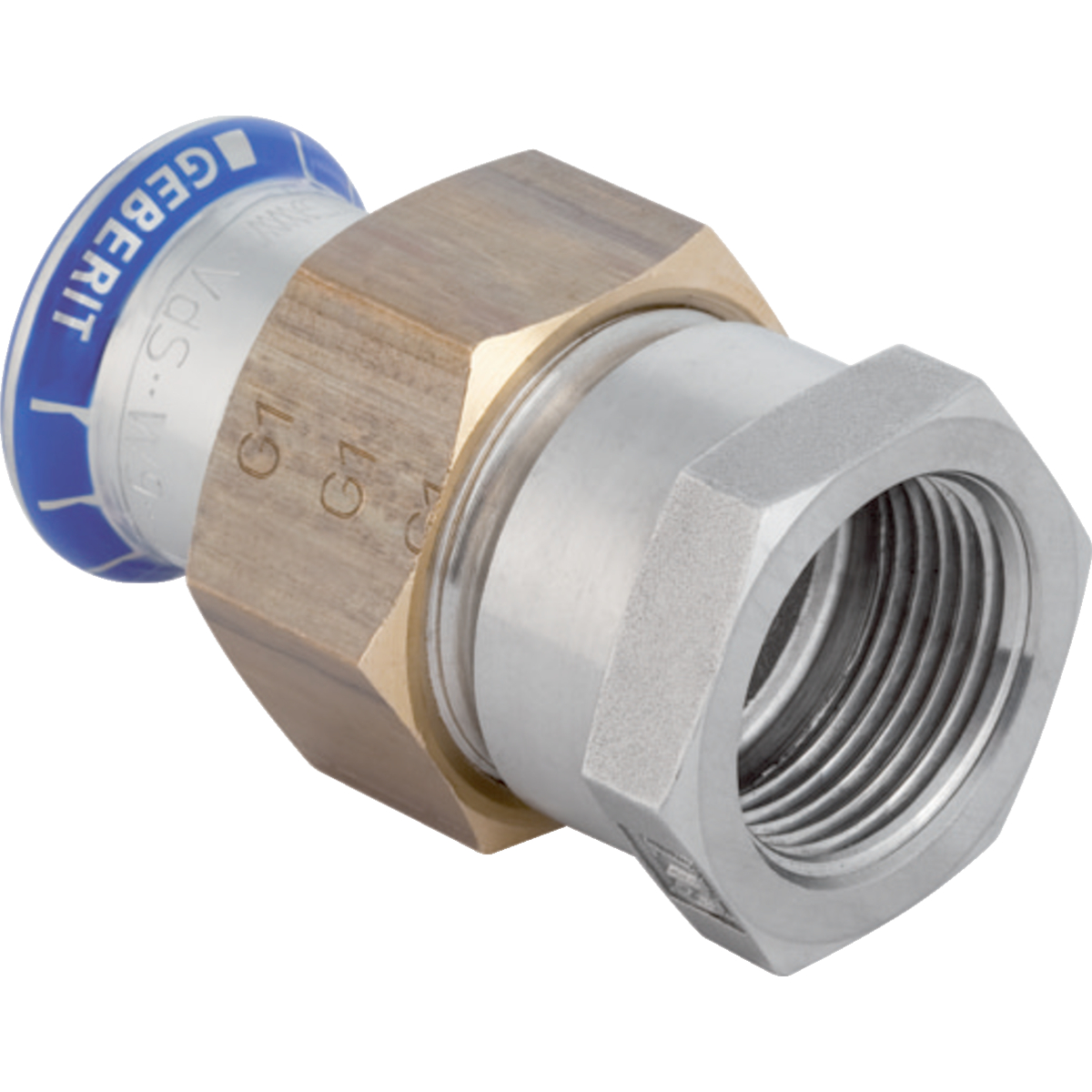 1 - Putkenosat Puristusyhdistäjä muhvi-kierre HST 22mm 3/4" SK Mapress