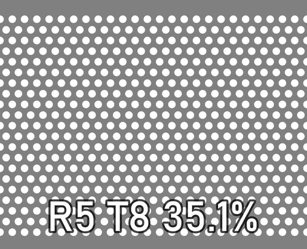 RST reikälevyt RST 1.5x1500x3000mm R5 T8 35.1%