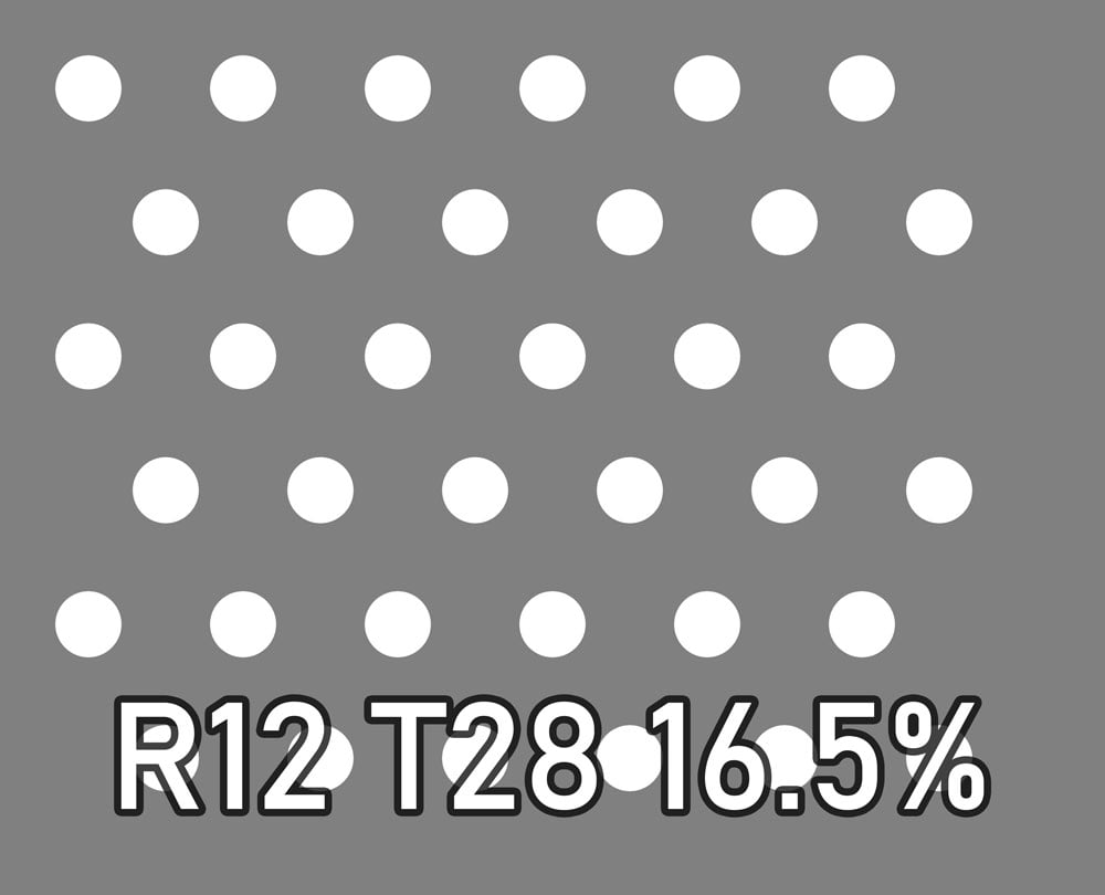Teräs reikälevyt Teräs 2x1000x2000mm R12 T28 16.7%