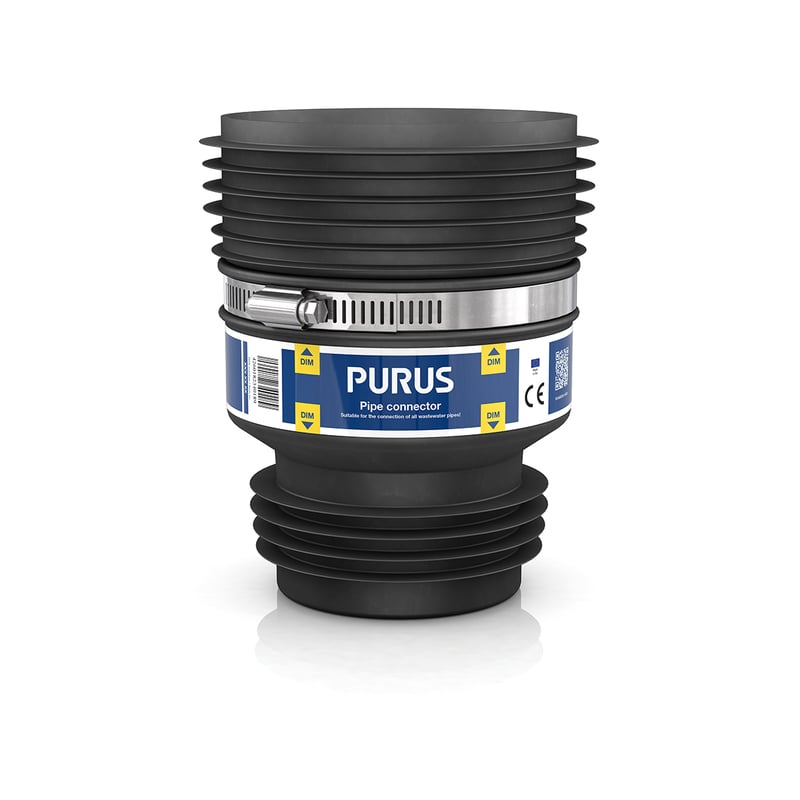 1 - Kiinteistöviemäröinti Toleranssiliitin PURUS Plug-in 120-141/117-125mm