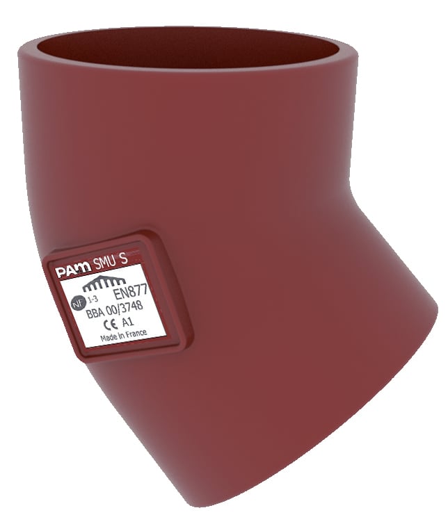 1 - Kiinteistöviemäröinti Viemäröintikulma 45° DN150 Global S Valurauta