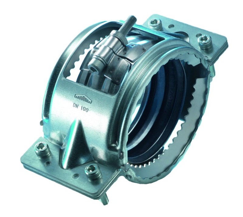 1 - Kiinteistöviemäröinti Tukipanta PAM Aquasafe DN100 10bar Sinkitty/RST