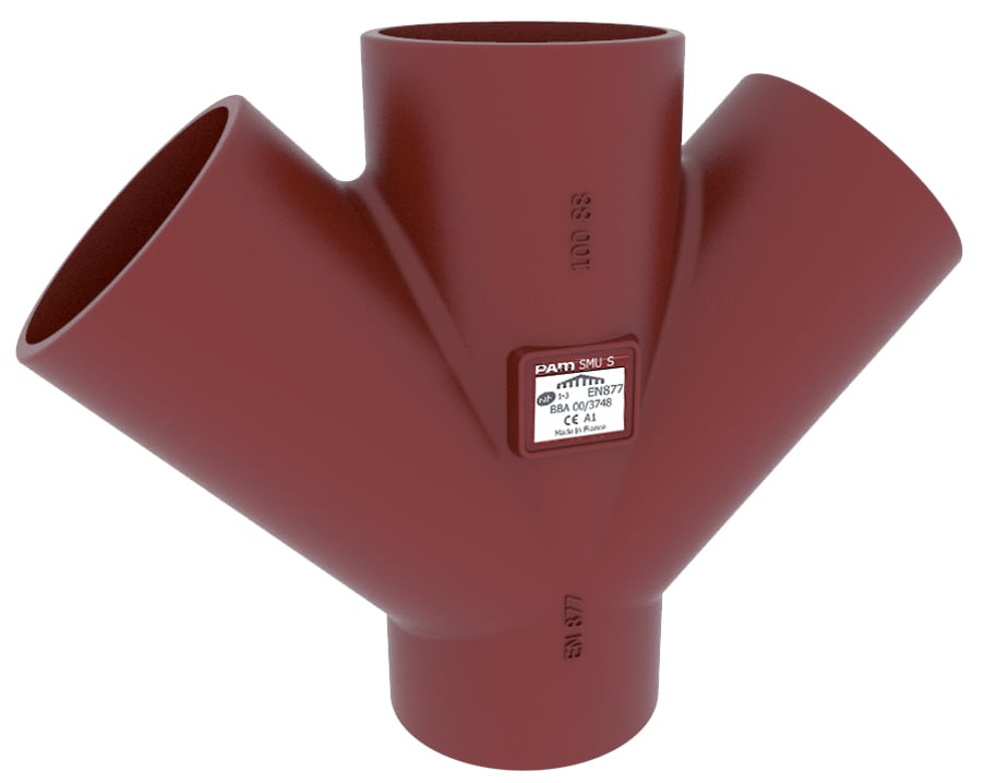 1 - Kiinteistöviemäröinti Kaksoishaara PAM SMU S DN100/45° valurauta