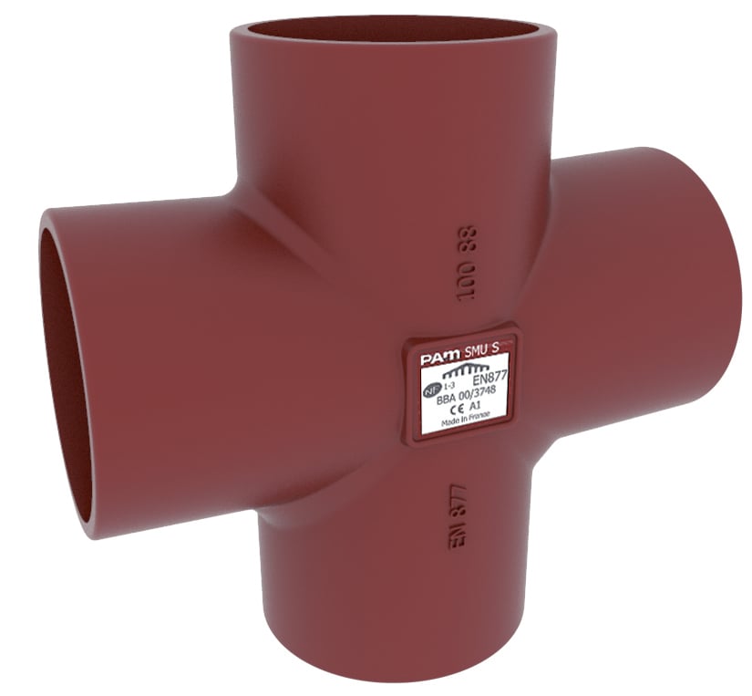 1 - Kiinteistöviemäröinti Viemäröintikaksoishaara PAM SMU S DN100/88° Valurauta