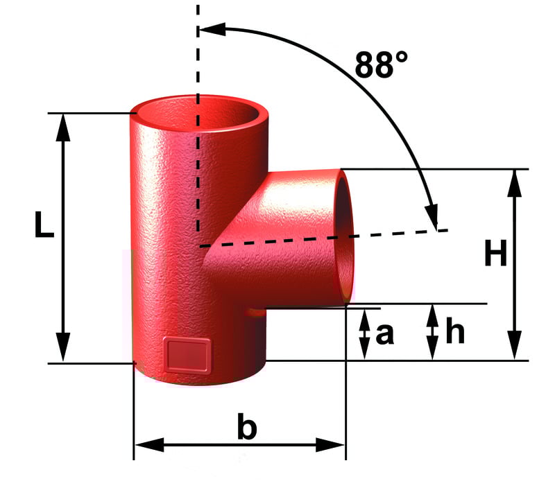 1 - Kiinteistöviemäröinti Viemäröintihaara PAM SMU S DN100-70/68° Valur.